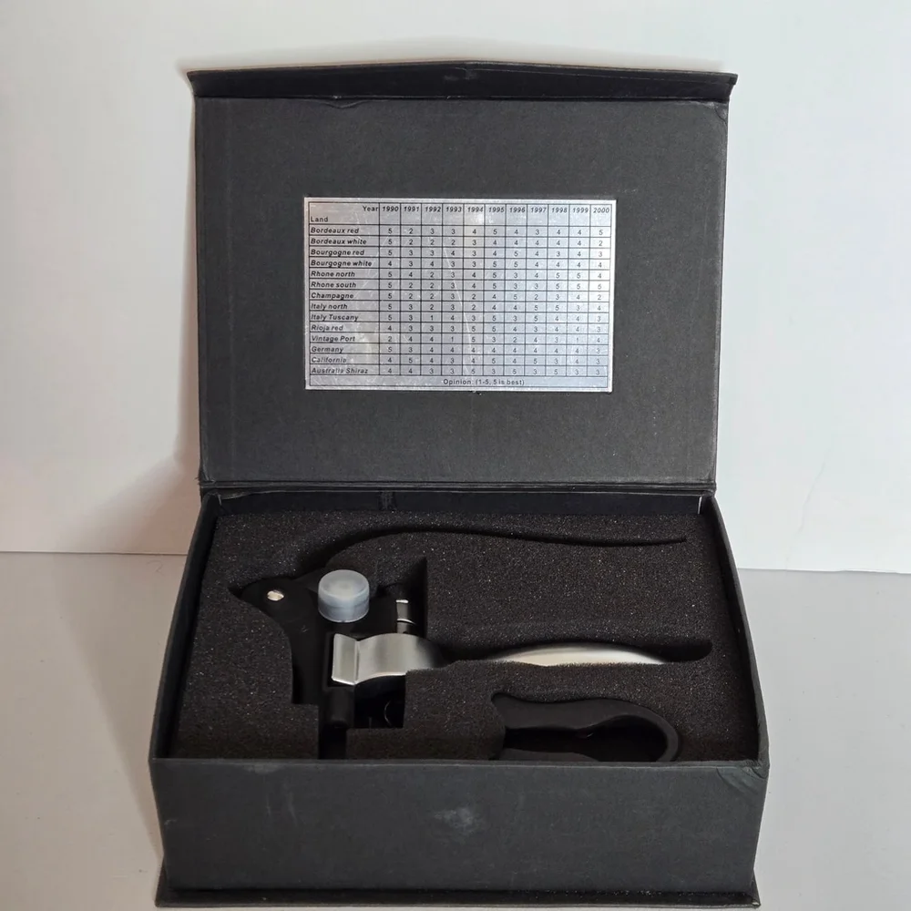 Leed's Wine Companion Bottle Opener Foil Cutter Cork Screw Box Set 1040-01SL